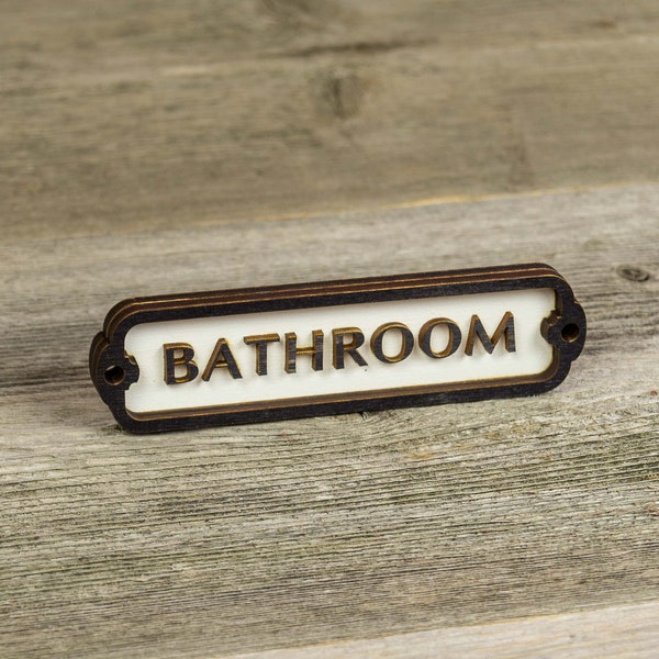 Bathroom Door Sign, Toilet Door Sign, Door Plaque, Vintage Style, Railway Style, Retro Style, Cabin Sign, Door Plate, Bathroom