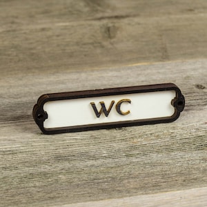 WC Door Sign, Toilet Door Sign, Door Plaque, Vintage Style, Railway Style, Retro Style, Cabin Sign, Door Plate, Bathroom
