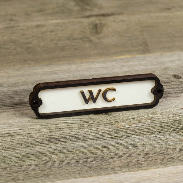 WCドアサイン、トイレドアサイン、ドアプレート、ビンテージスタイル、鉄道スタイル、レトロスタイル、キャビンサイン、ドアプレート、バスルーム