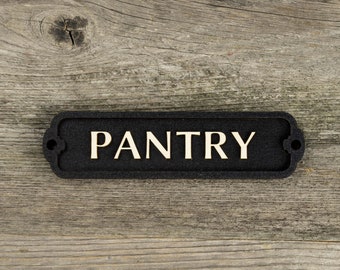 Wooden Pantry Door Sign Vintage British Railway Style Etsy