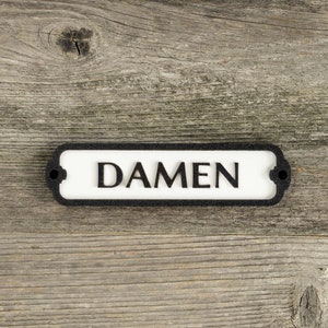 Wooden Damen Restroom Door Sign. Vintage British Railway Style ...