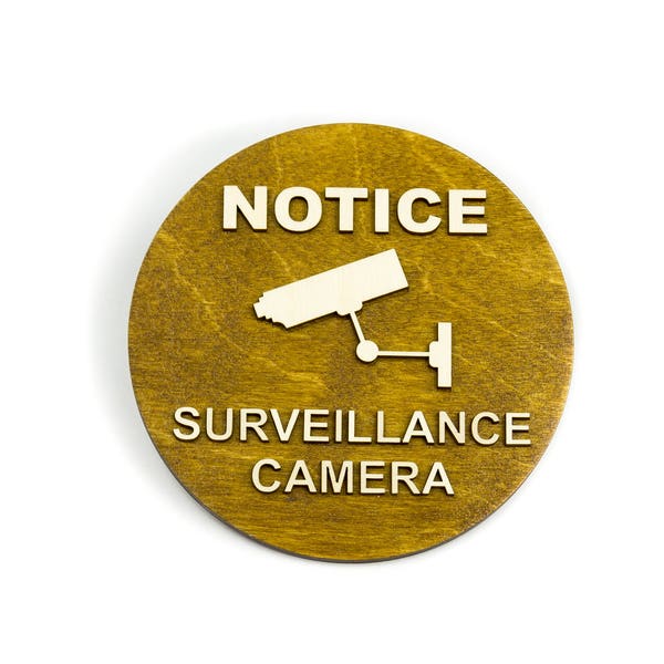 Video Surveillance Sign Svg Etsy