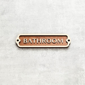 Bathroom Door Sign, Toilet Door Sign, Door Plaque, Vintage Style, Railway Style, Retro Style, Cabin Sign, Door Plate, Bathroom