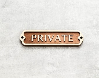 Private Door Sign, Toilet Door Sign, Door Plaque, Vintage Style, Railway Style, Retro Style, Cabin Sign, Door Plate, Bathroom