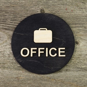 Office Wooden Door Sign. Co-working, Hotel, Restaurant, Resort, Airport, Business Travel, Reception
