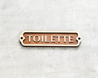 Toilette Door Sign, Toilet Door Sign, Door Plaque, Vintage Style, Railway Style, Retro Style, Cabin Sign, Door Plate, Bathroom