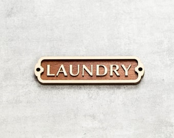 Laundry Room Door Sign, Toilet Door Sign, Door Plaque, Vintage Style, Railway Style, Retro Style, Cabin Sign, Door Plate, Bathroom