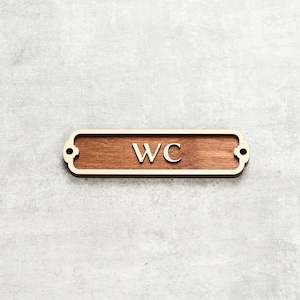 WC Door Sign, Toilet Door Sign, Door Plaque, Vintage Style, Railway Style, Retro Style, Cabin Sign, Door Plate, Bathroom