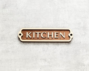Wooden Kitchen Door Sign. Vintage British Railway Style. Handmade Retro Decoration.