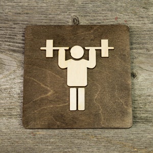 Men Changing Room Wooden Sign. Shop sign. Fitness club sign.