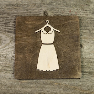 Women Changing Room Wooden Sign. Shop sign. Fitness club sign. Fitting room. Dressing Room.
