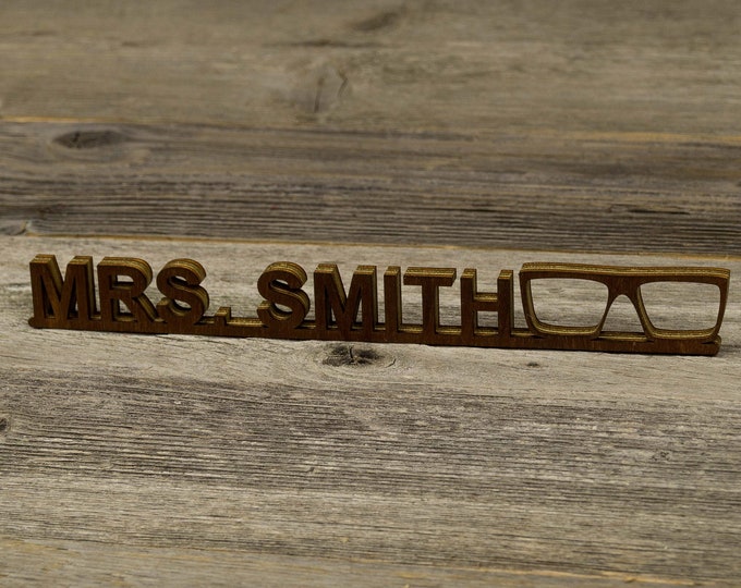 Personalised Bamboo Wood Desk Name Plate Custom Name Plaque - Etsy