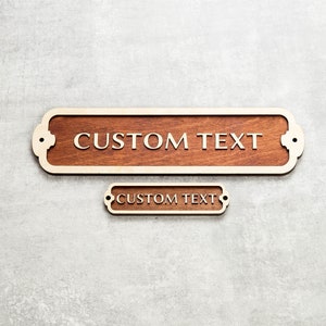 Personalized Door Sign with Your Custom Text. Vintage British Railway Style. Handmade Retro Decoration.