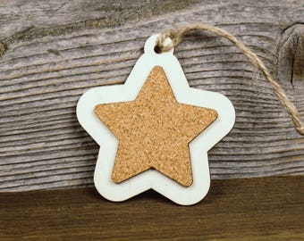 Rustic Ornaments, Christmas Bauble, Christmas Decorations, Christmas Tree Ornaments, Girlanda, Wood & Cork Christmas Decoration, Handmade