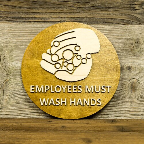 Employees Must Wash Hands Hotel Office Restaurant Door - Etsy