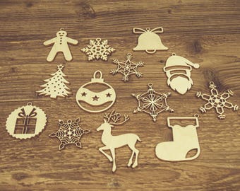 Rustic Ornaments, Christmas Bauble, Christmas Decorations, Christmas Tree Ornaments, Girlanda, Wooden Christmas Decoration, Handmade