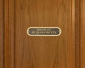 The Room of Requirement Sign, Come and Go Room, seventh floor of Hogwarts castle, Harry Potter, Handmade sign, secret room