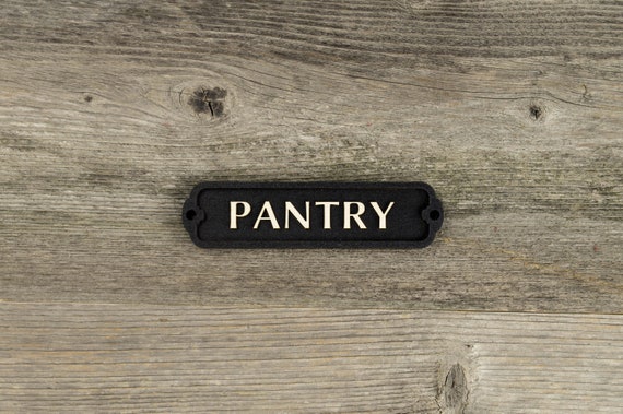 Wooden Pantry Door Sign Vintage British Railway Style Handmade Retro Decoration