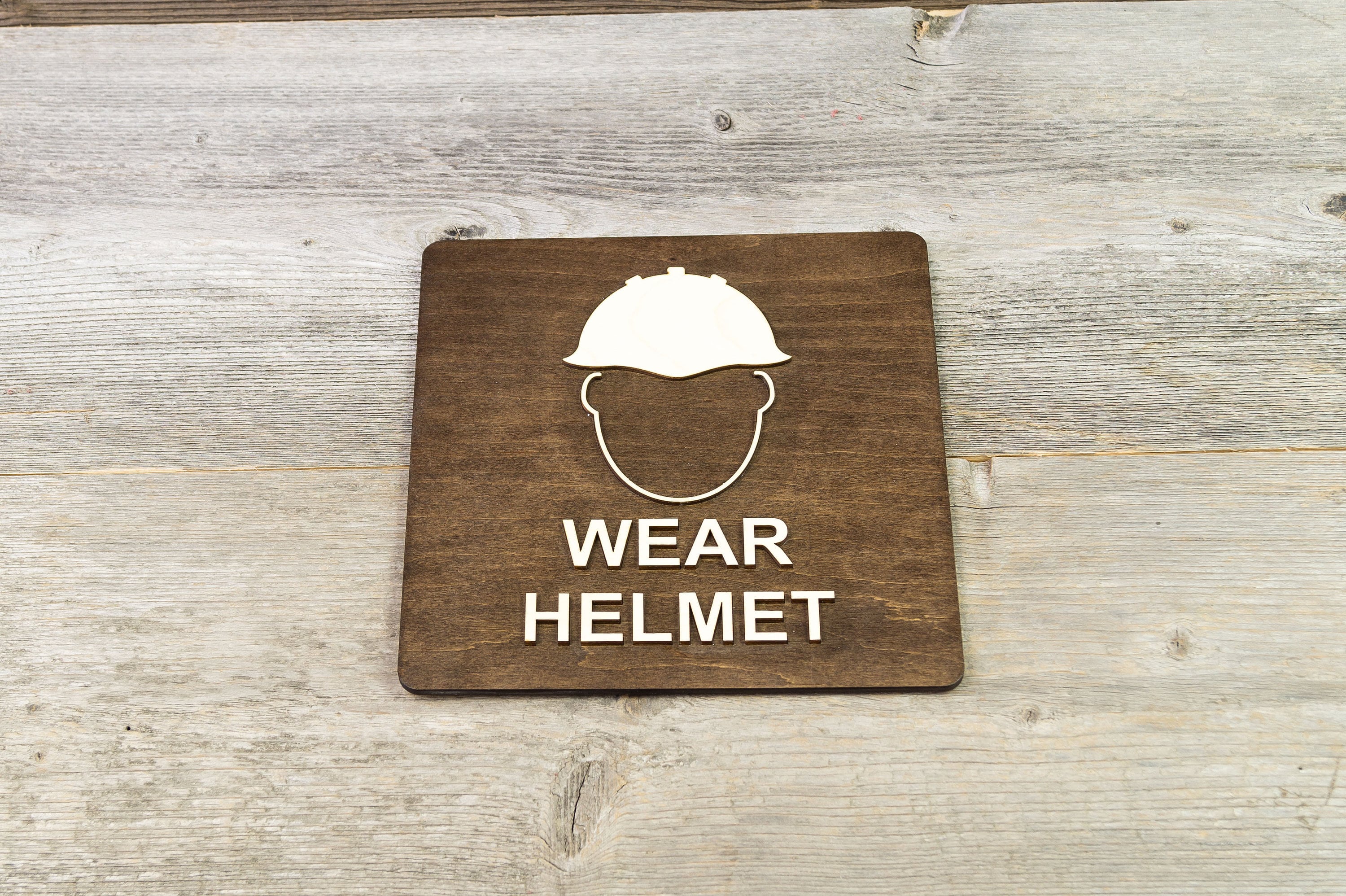Wear Safety Helmet. Protect Your Head. Company Safety Sign. Etsy