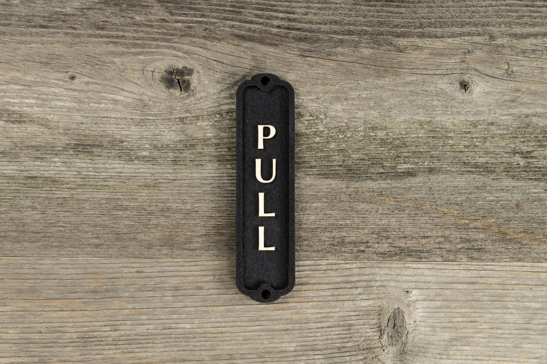 Wooden Pull the Door Sign. Vintage British Railway Style. Handmade ...