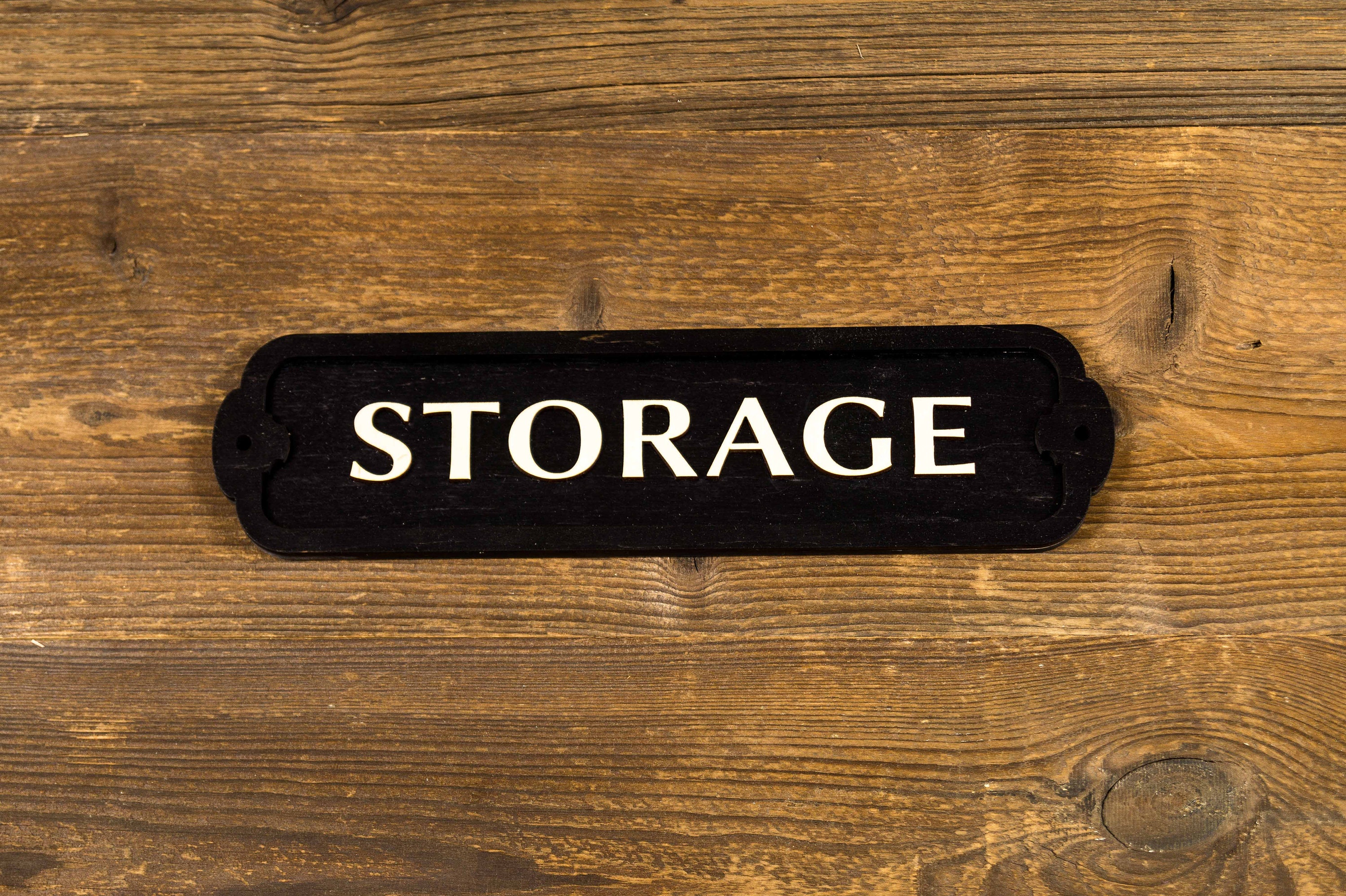 Wood Storage Room Door Sign. Vintage Style Wall Plate. - Etsy