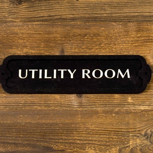 Wood Utility Room Door Sign. Vintage Style Wall Plate. - Etsy