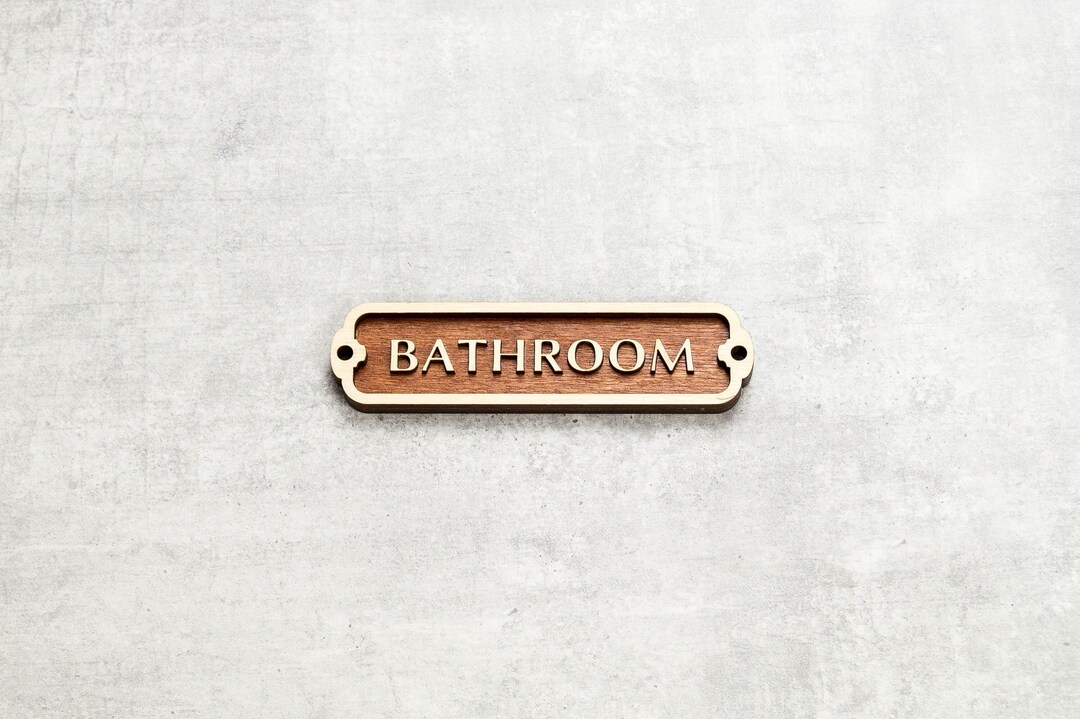 Bathroom Door Sign, Toilet Door Sign, Door Plaque, Vintage Style, Railway Style, Retro Style ...