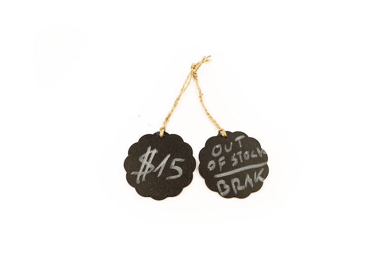 Rustic Wedding Signs. Product For Basket Wood Price Labels Set of 10 Chalkboard Tags