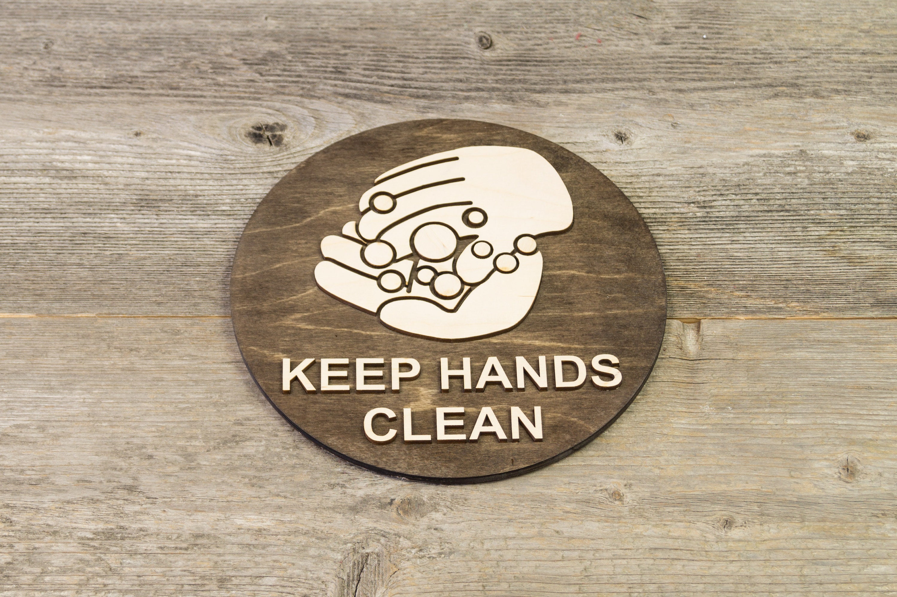 Clean Sanitized Sign - Etsy