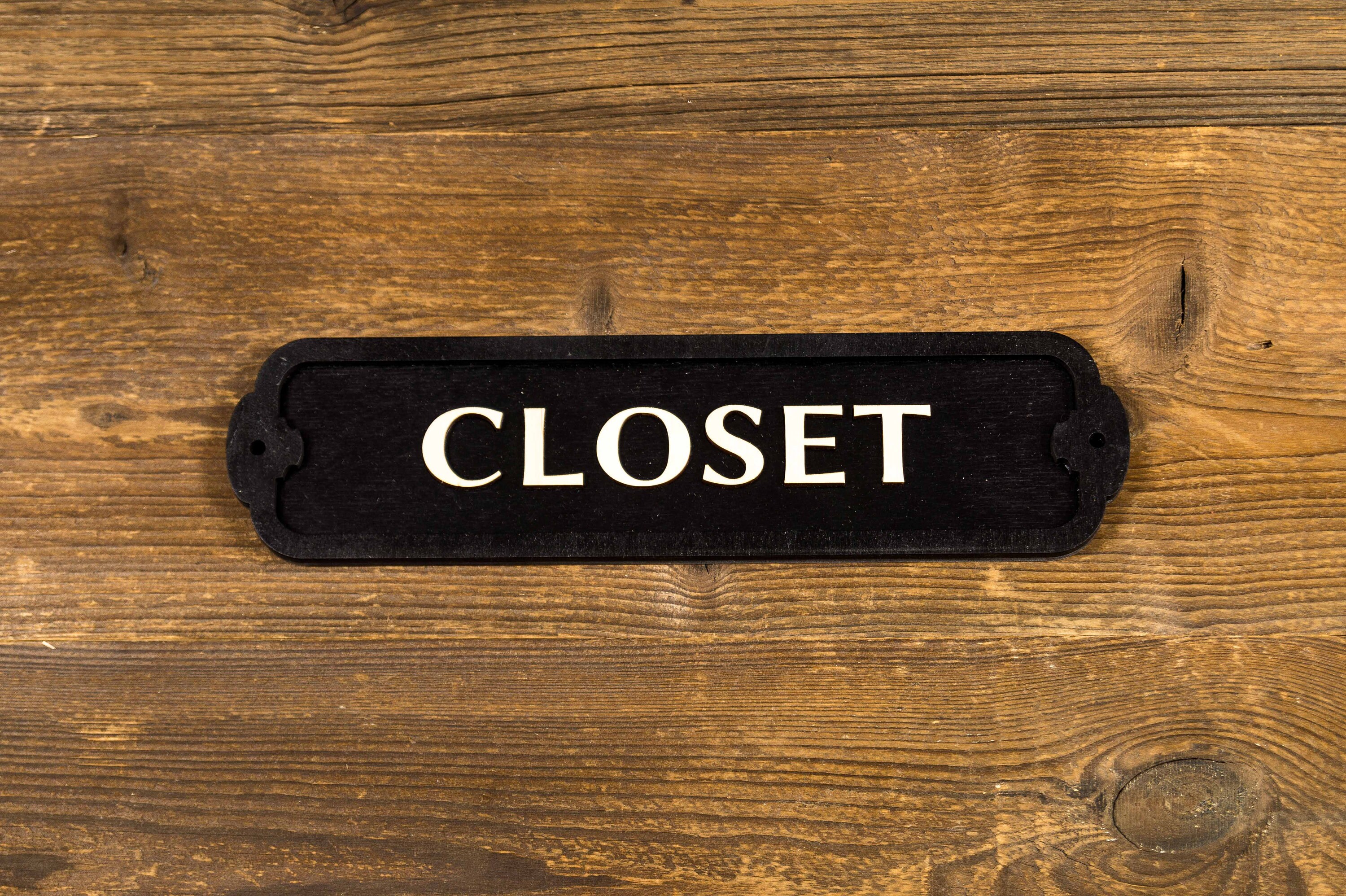 Closet Door or Wall Sign. Closet Sign. Vintage Style Wall Etsy