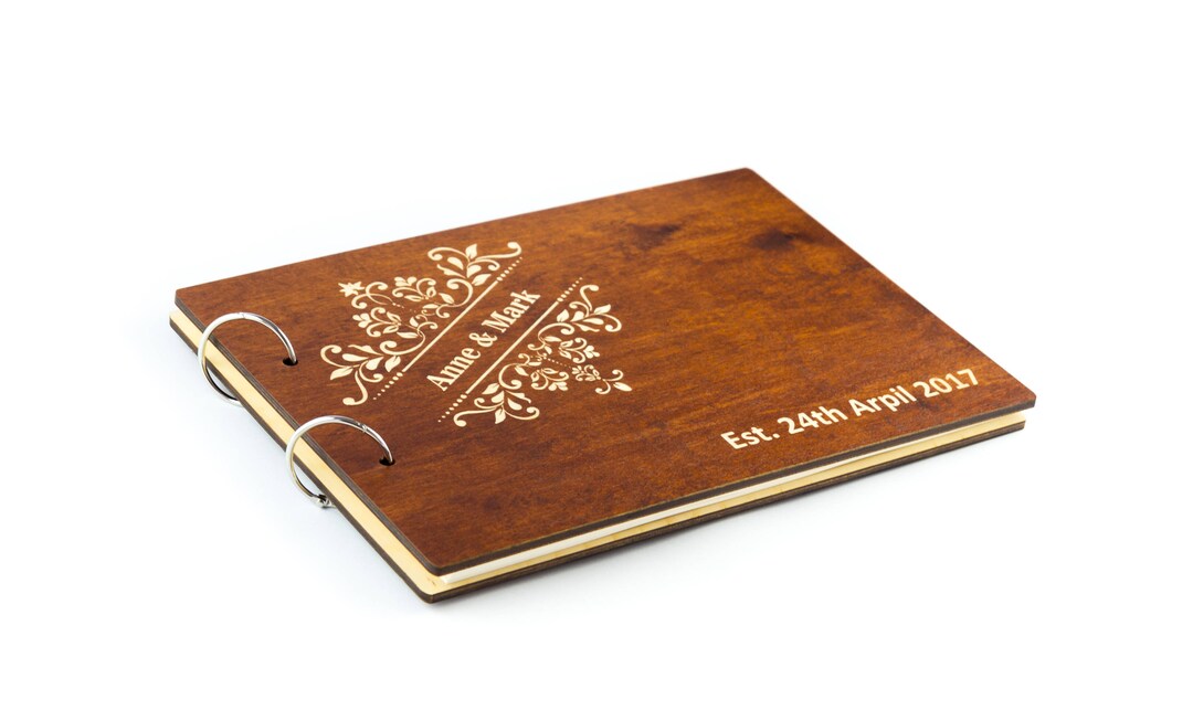 Rustic Wedding Guest Book Custom Guest Book Wooden Guest Etsy