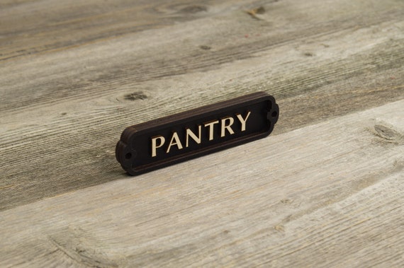 Wooden Pantry Door Sign Vintage British Railway Style Handmade Retro Decoration