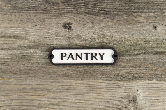 Wooden Pantry Door Sign Vintage British Railway Style Handmade Retro Decoration