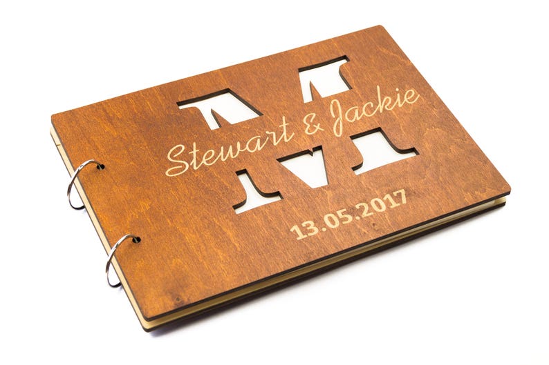 Rustic Wedding Guest Book Custom Guest Book Wooden Guest Etsy