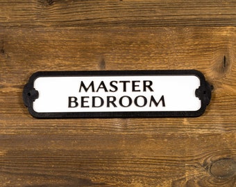 Wood Master Bedroom Door Sign. Closet sign. Vintage style wall plate.