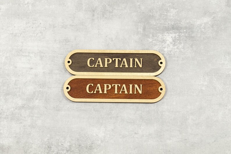 Captain Wooden Sign, Nautical Door Sign With Gold Text, Custom Wood ...