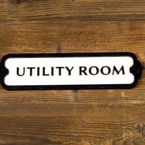 Wood Utility Room Door Sign. Vintage Style Wall Plate. - Etsy