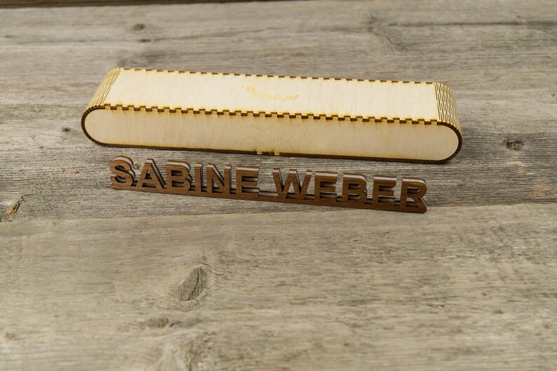 Personalised Wooden Desk Name Plate. Custom Last Name Plate. Etsy