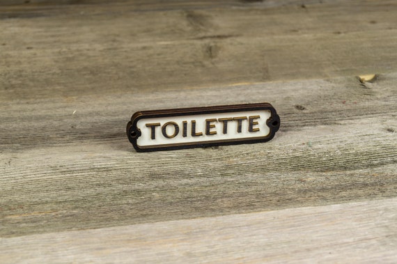 Toilette Door Sign, Toilet Door Sign, Door Plaque, Vintage Style, Railway Style, Retro Style, Cabin Sign, Door Plate, Bathroom
