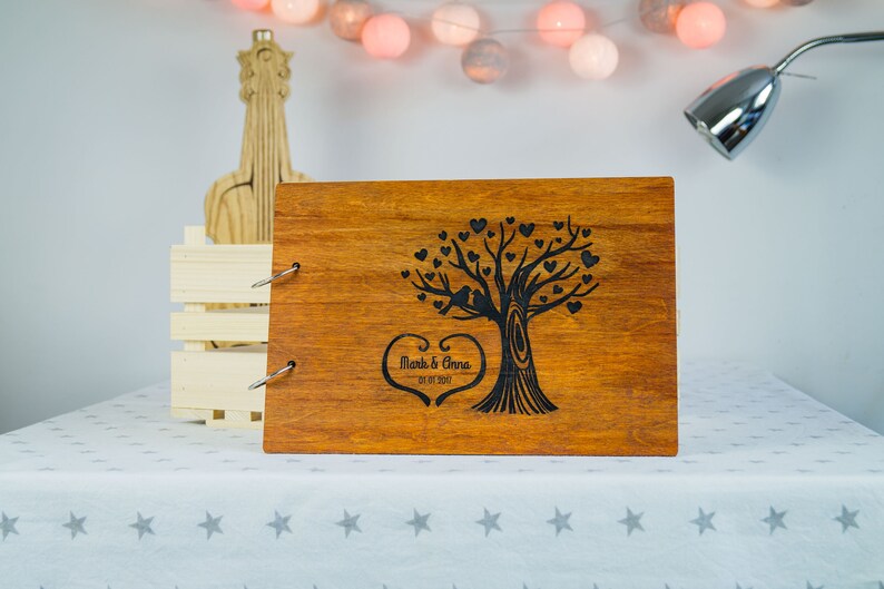 Wedding Calligraphy Rustic Wedding Guest Book Wooden Guest Book Wedding Album Wedding Decor Custom Guest Book Unique Guest Book Ideas