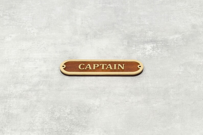 Captain Wooden Sign, Nautical Door Sign With Gold Text, Custom Wood ...