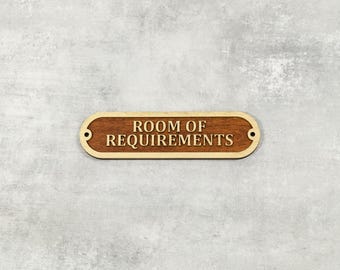 The Room of Requirement Sign, Come and Go Room, Hogwarts castle, Harry Potter, Handmade sign, secret room