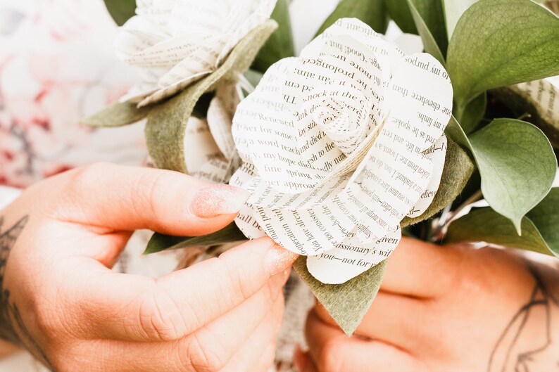 Jane Eyre Paper Flowers Book Page Flowers Best Friend Gift Etsy