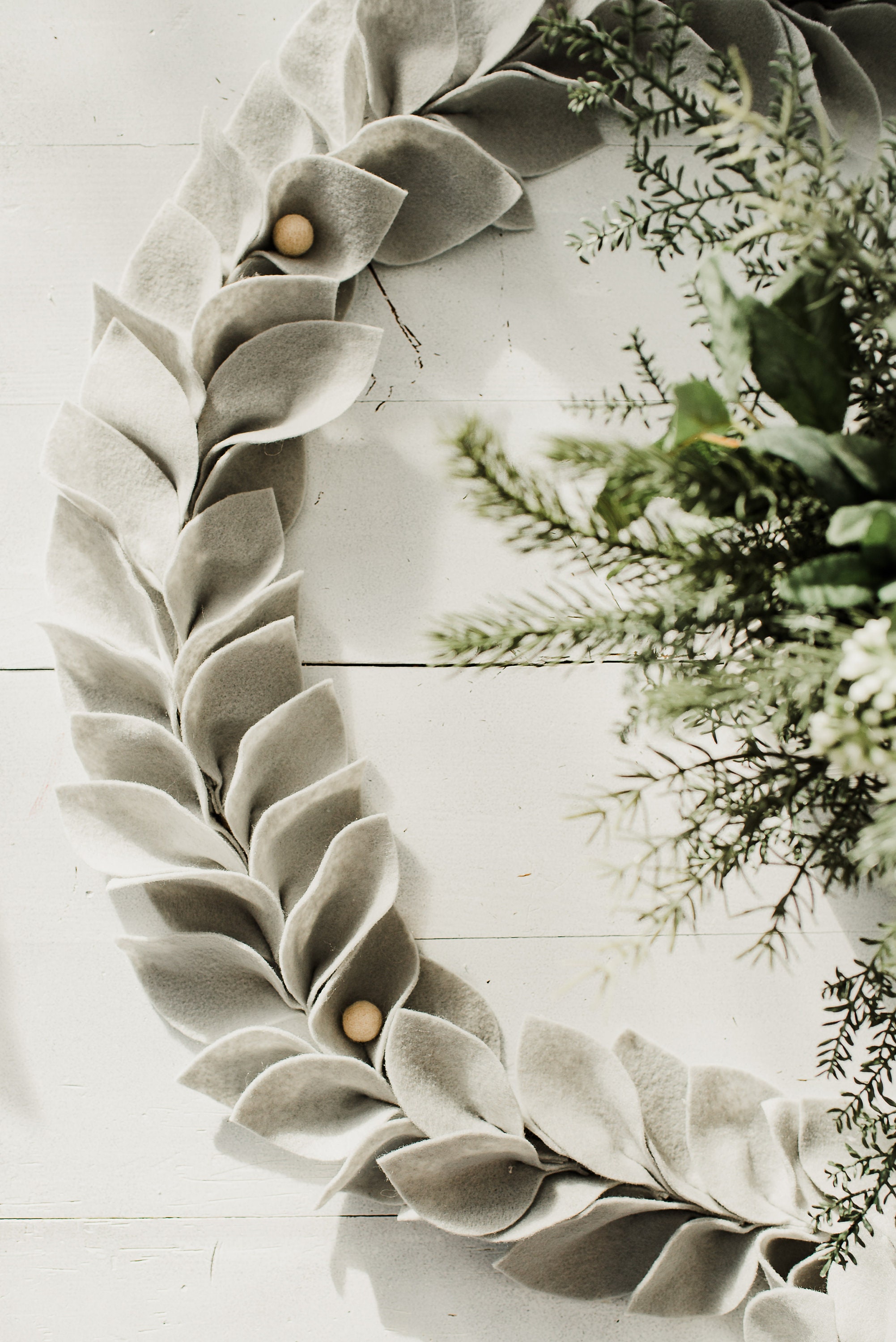 Gray Garland Gray Felt Leaf Garland Nursery Garland Baby Etsy