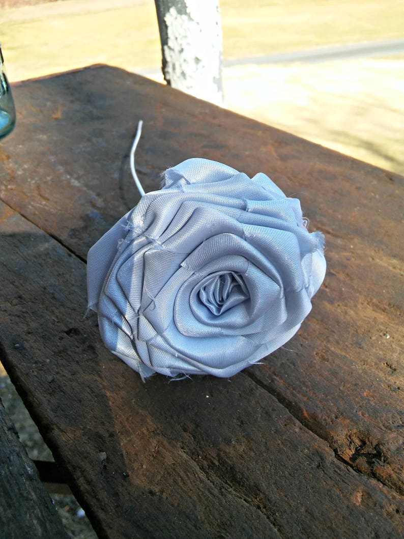 Fleurs Bleu Acier Décor De Noces Dargent Fleurs En Tissu Bleu Poudre Toujours Bouquet En Tissu Fleurs De Faux Style éthique Allergène Gratuit