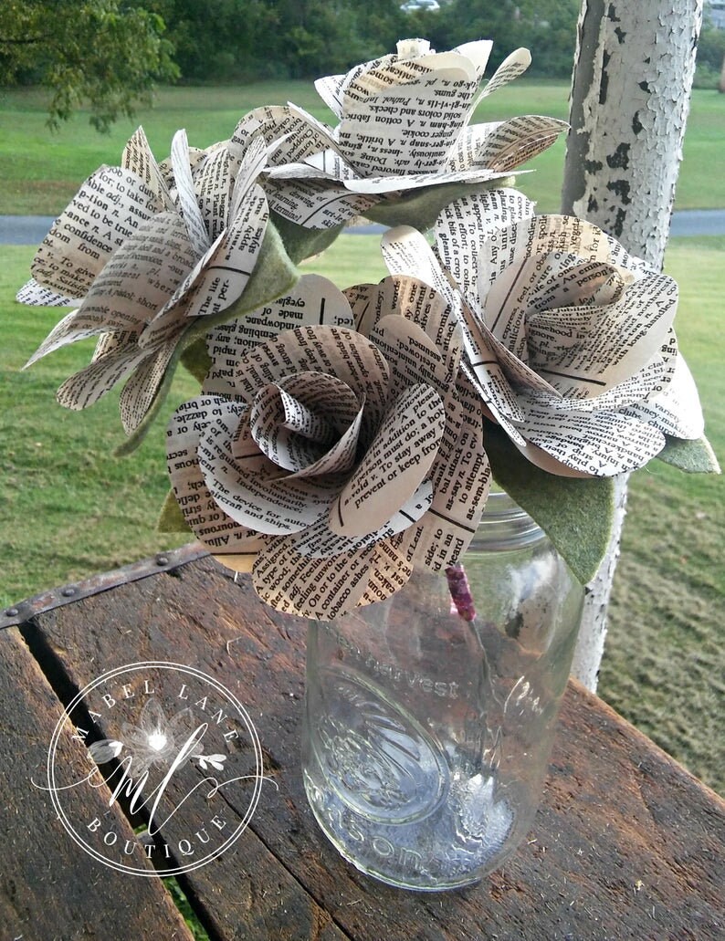 Dictionary Page Flowers 12 Flowers Dictionary Art Vintage Etsy