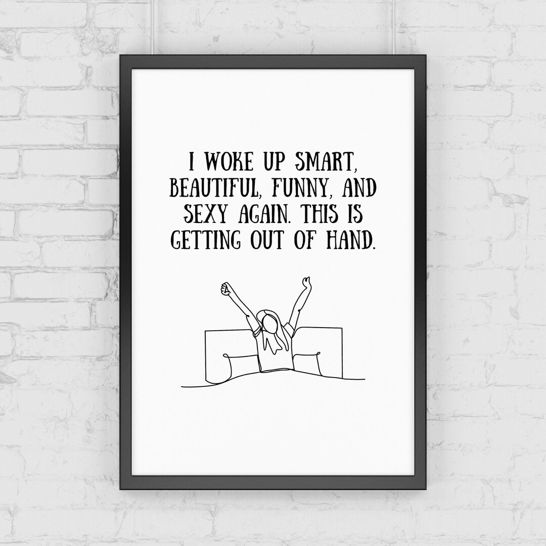 Printable Wall Art Quote Poster Minimalist Home Decor Funny Etsy