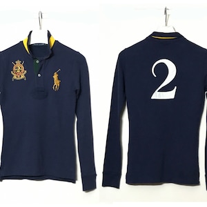 Ralph Lauren Polo Shirt County Riders & Jockey Club Long Sleeve Polo Shirt