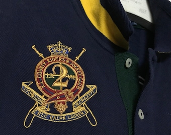 Ralph Lauren Polo Shirt County Riders Jockey Club Long Sleeve