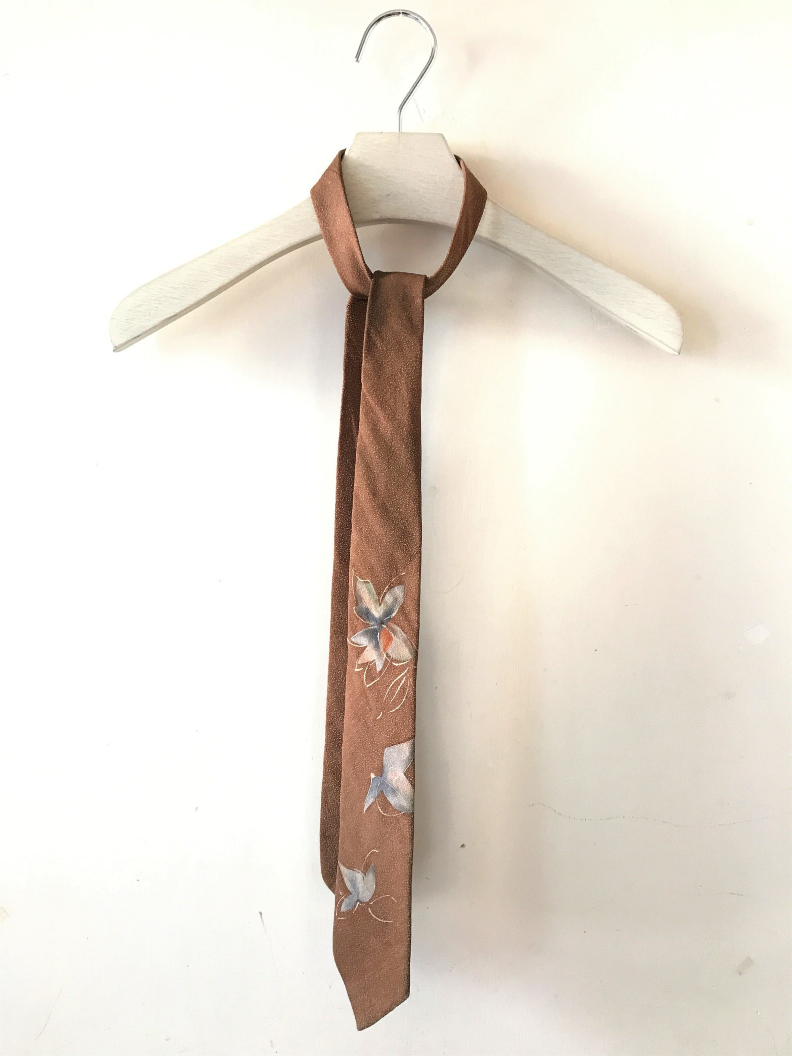 Japanese Traditional Tie Floral Pattern Tie Vintage Necktie Etsy